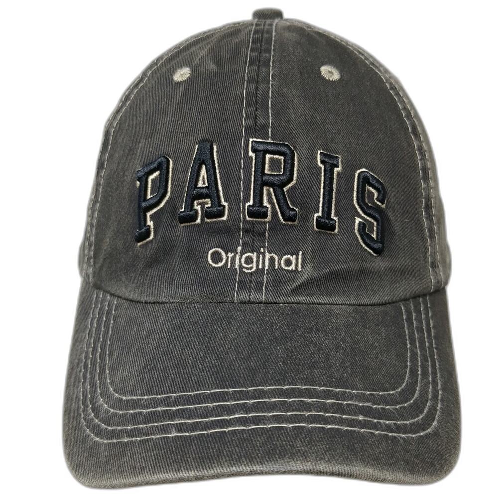 Robin Ruth Paris Baseball Cap Black One Size Contrast Stitching Souvenir Hat